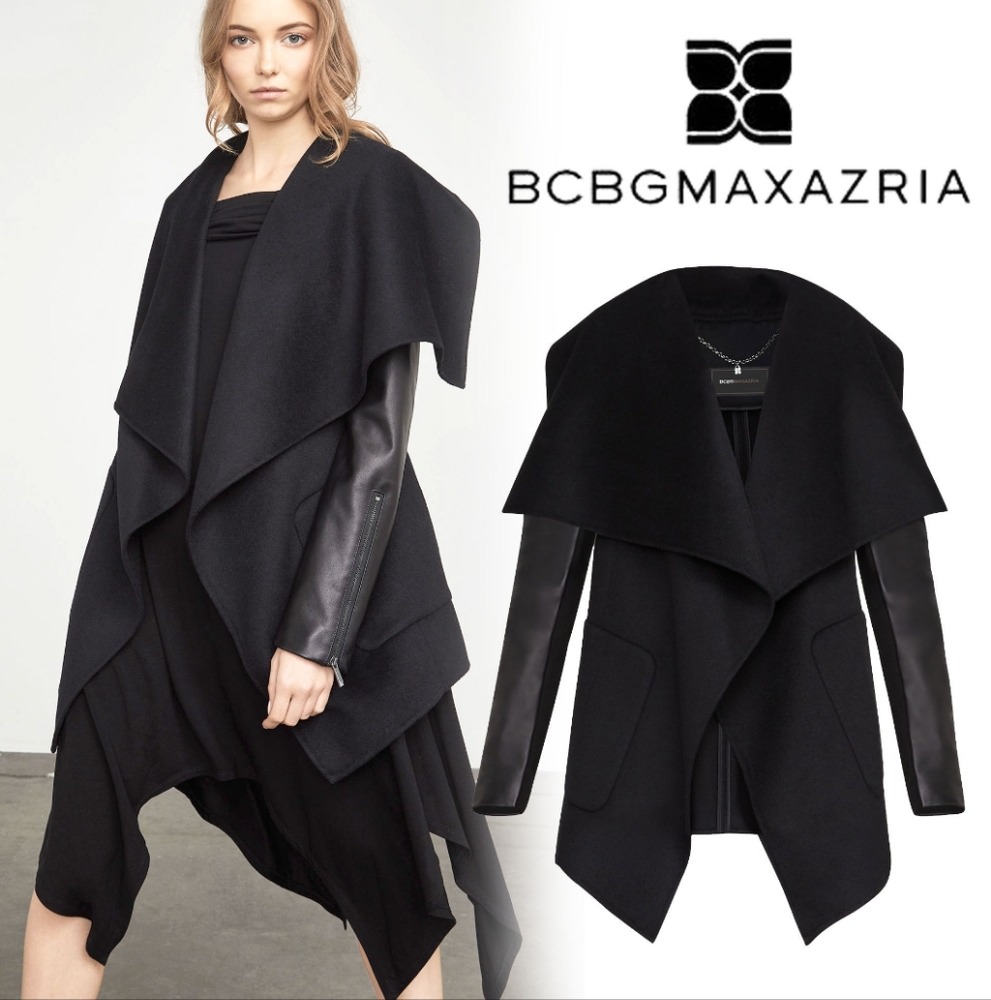 BCBG Max Azria Wool Blend Wrap Coat
